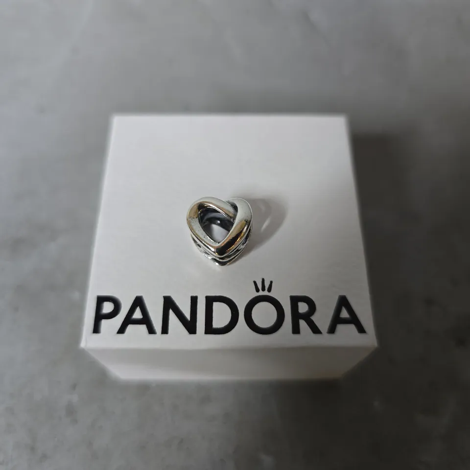 BOXED PANDORA KNOTTED HEART CHARM