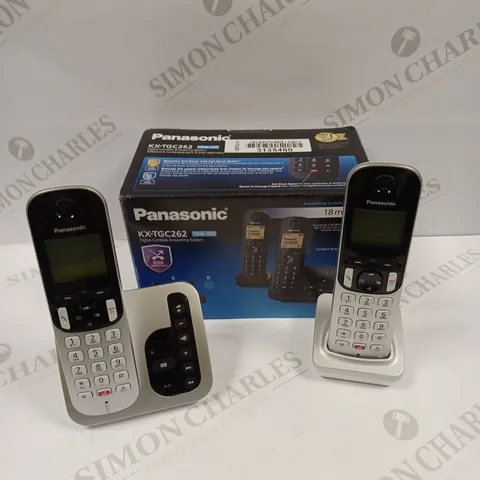 BOXED PANASONIC KX-TGC262 TWIN DUO HOME PHONE SET 