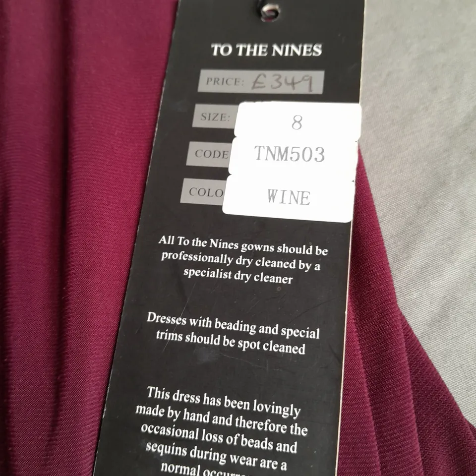 TO THE NINES EMBELLISHED OCCASIONAL DRESS IN WINE - 8