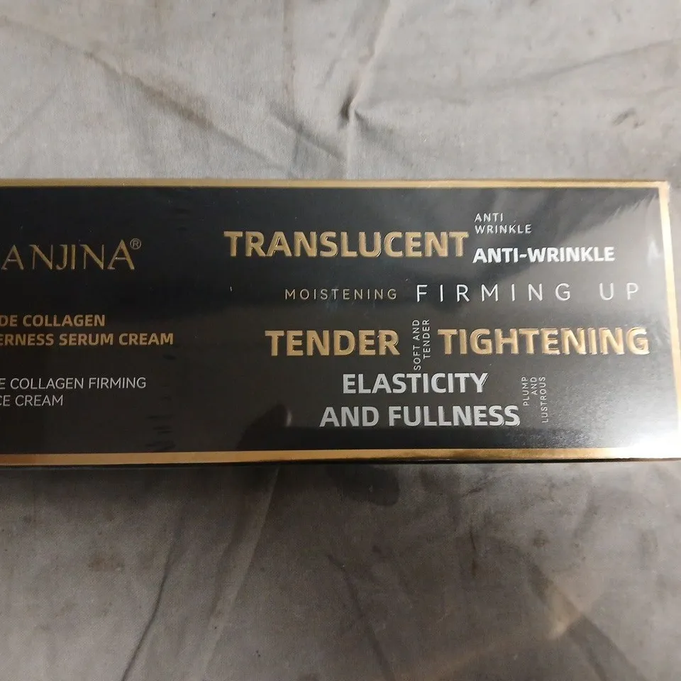 TOTE OF APPROXIMATELY 15 XIANJINA PEPTIDE COLLAGEN FIRMING SERUM CREAM – TRANSLUCENT, ANTI-WRINKLE