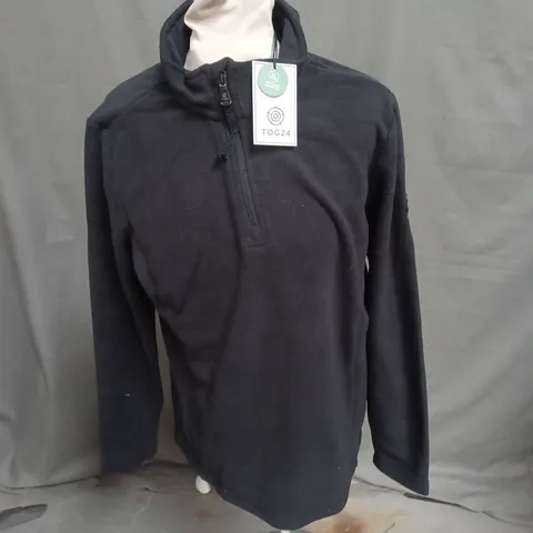 TOG24 REVIVE 1/4 ZIP FLEECE IN BLACK SIZE 12