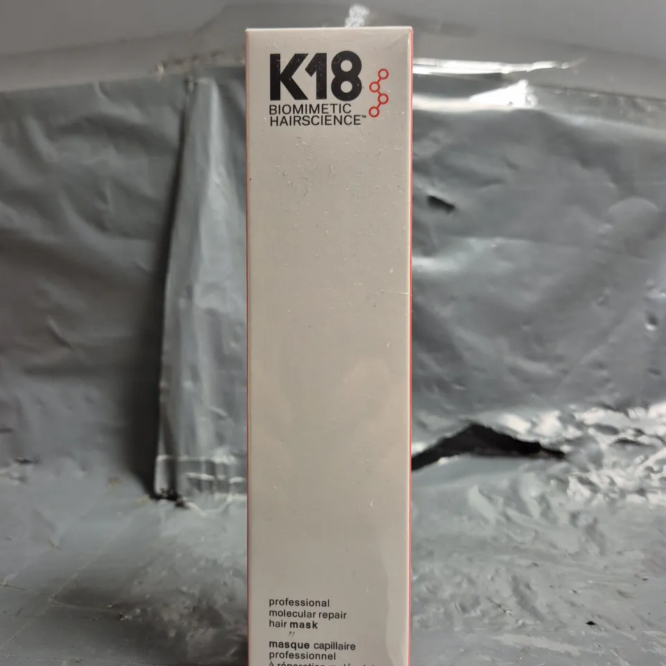 BOXED AND SEALED K18 BIOMIMETIC HAIRSCIENCE - PROFESSIONAL MOLECULAR REPAIR HAIR MASK - 150ML