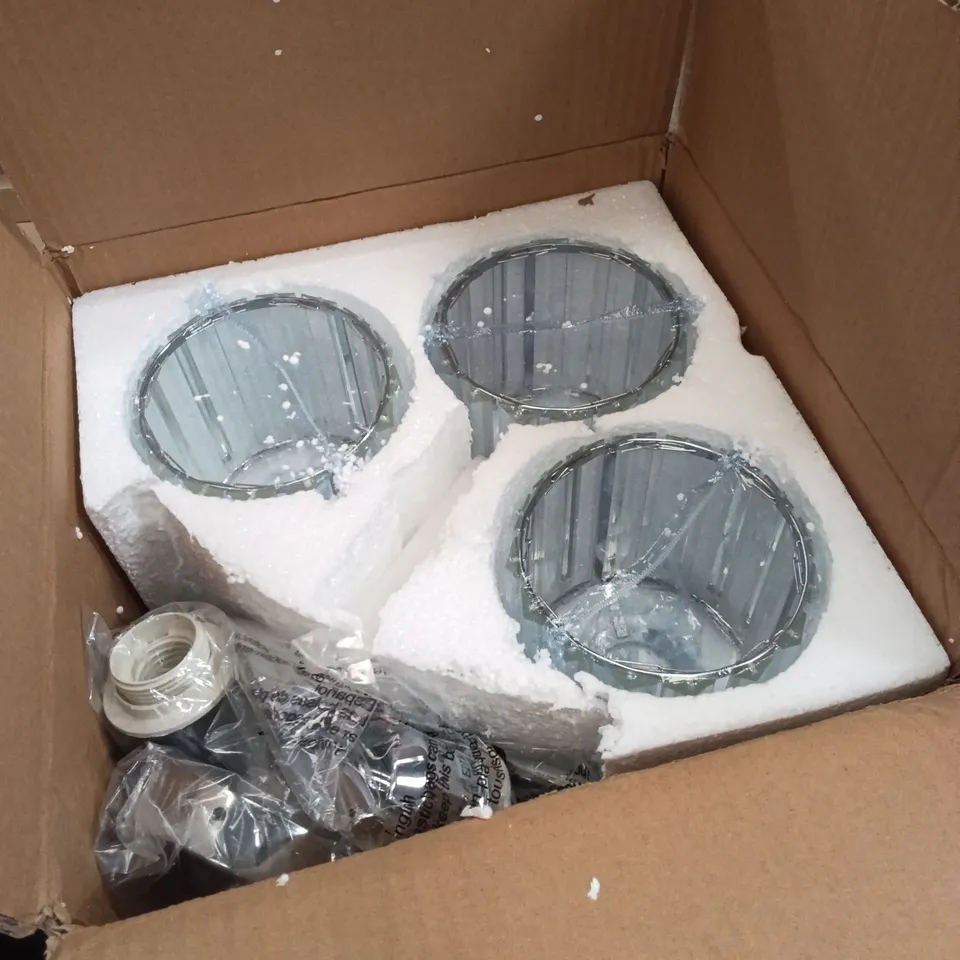 BOXED 3-LIGHT PENDANT CEILING FIXTURE (1 BOX)