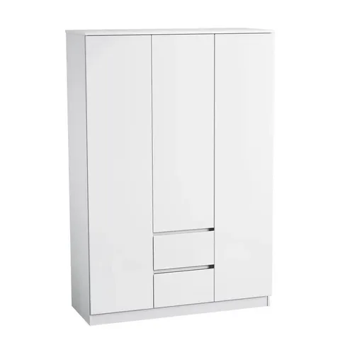 BOXED OSLO 3 DOOR 2  DRAWER HIGH GLOSS WARDROBE [3 BOXES] // GREY