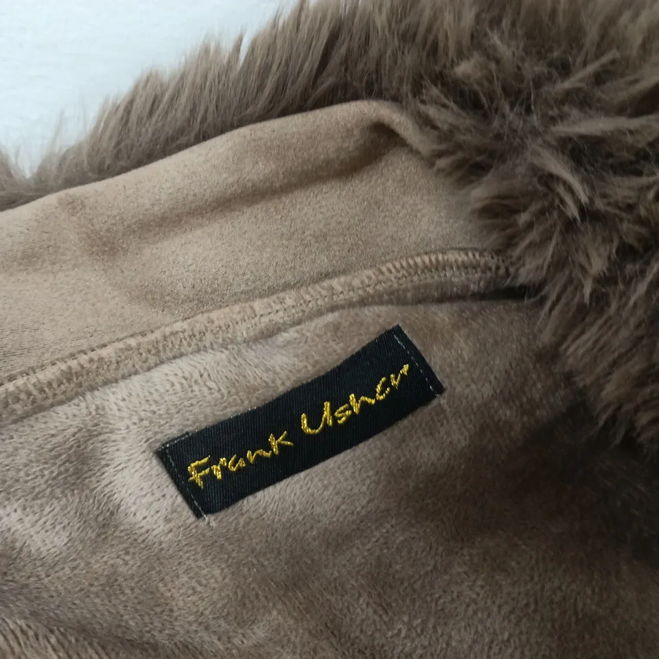 FRANK USHER BROWN FAUX FUR COAT (WOMEN'S)