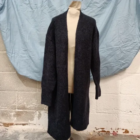 ZARA NAVY KNITTED LONGLINE CARDIGAN – XS-S (EUR/USA)