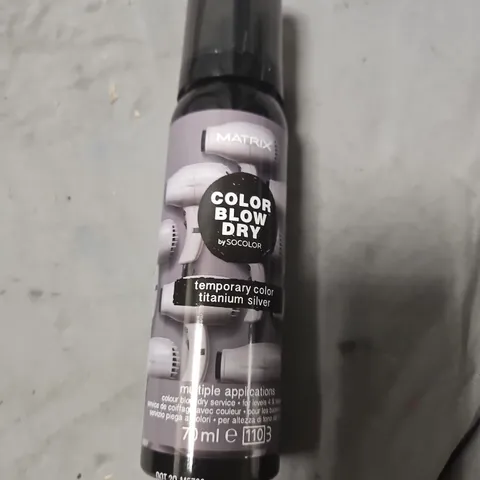 BOX OF APPROXIMATELY 24 MATRIX COLOR BLOW DRY TEMPORARY COLOR TITANIUM SILVER – 70ML