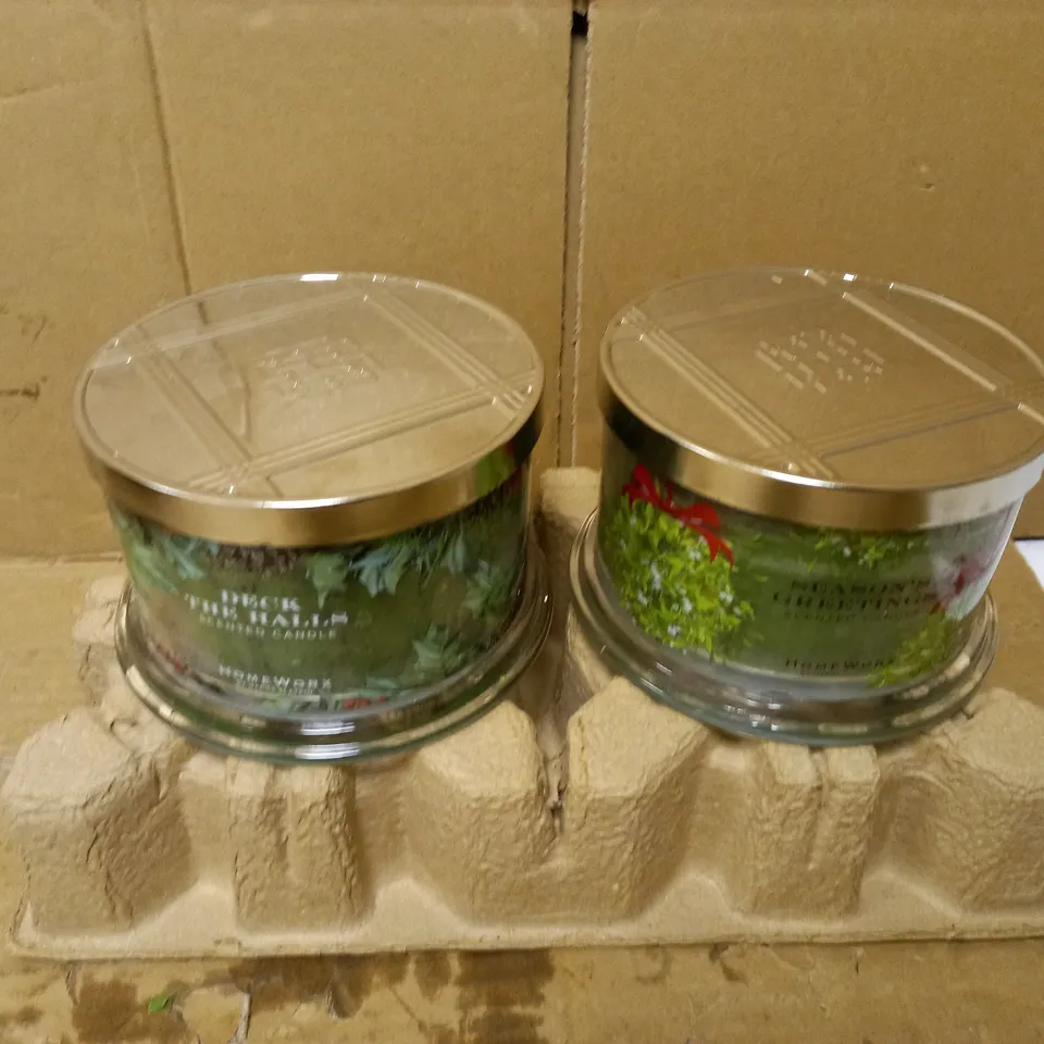 HOMEWORX BY HARRY SLATKIN WINTER WONDERLAND MIXED SET OF CANDLES - SEASON GREETING 