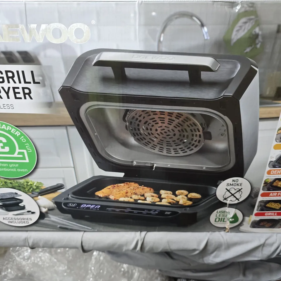 DAEWOO HEALTH GRILL AIR FRYER – BOXED