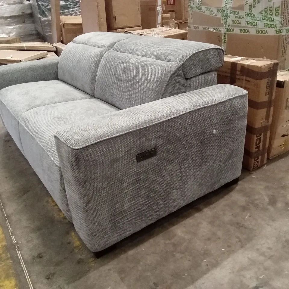 VENOSA 3 SEATER POWER RECLINER FABRIC SOFA - GREY RRP £999