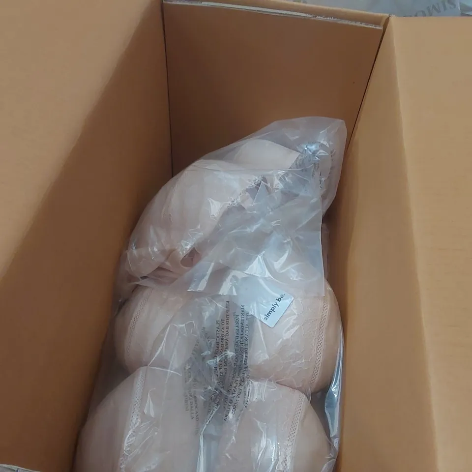 BOX CONTAINING APPROXIMATELY 5x BRAND NEW SIMPLY BE BLUSH PADDED BODYSUITS - SIZE 44F