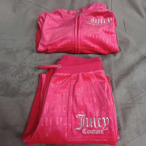 JUICY COUTURE MONOGRAM TRACKSUIT IN RED SIZE 8-9YRS