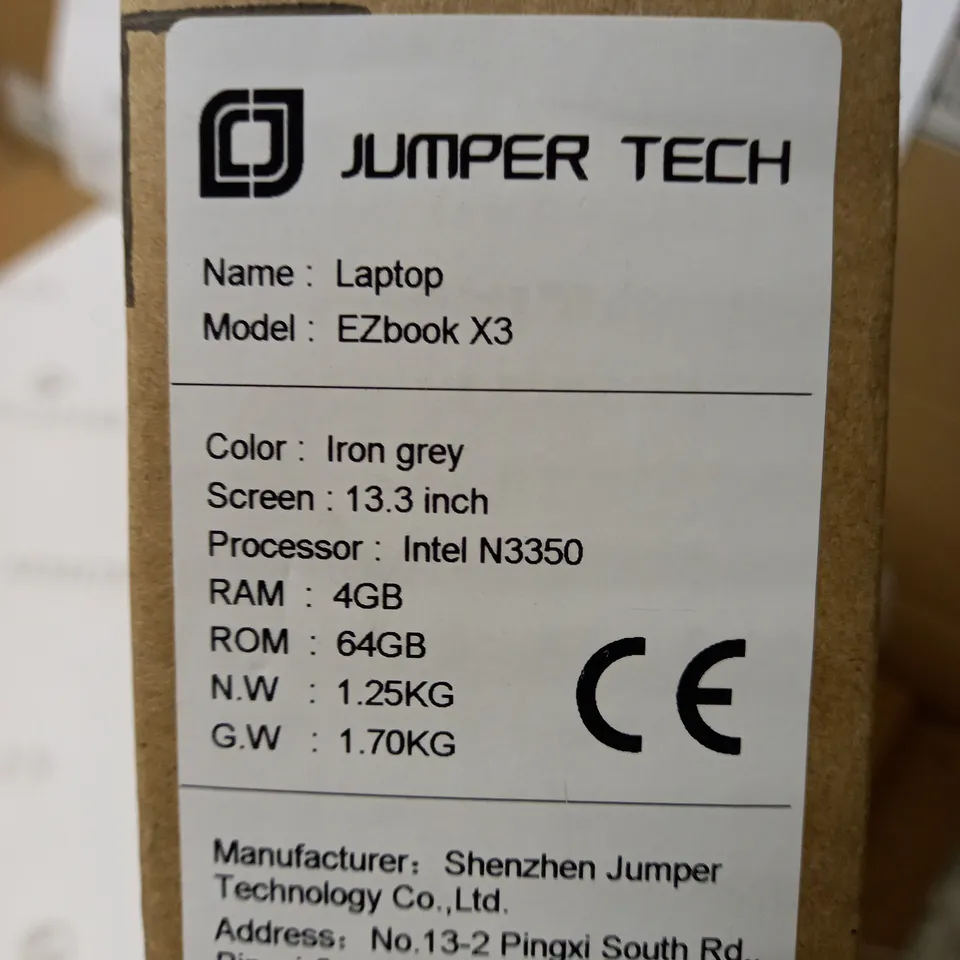 JUMPER TYECH EZBOOK X3 LAPTOP 13.3" IRON GREY 