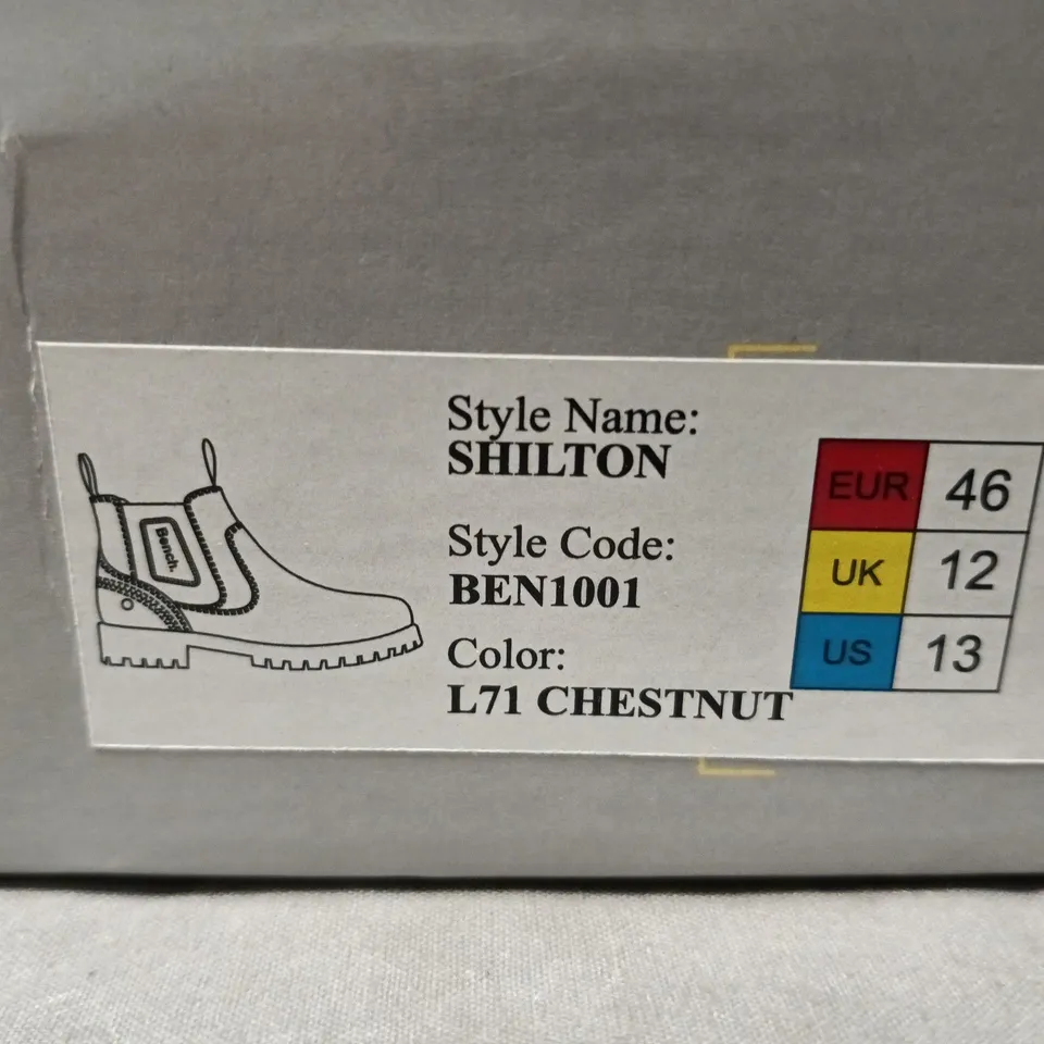 BENCH SHILTON CHELSEA BOOT – CHESTNUT BROWN, UK 12