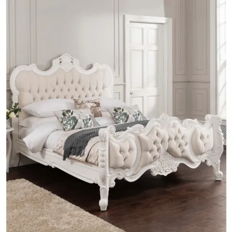 BRAND NEW BOXED HOMES DIRECT 365 ANTIQUE FRENCH STYLE SUPERKING BEDFRAME (4 BOXES)
