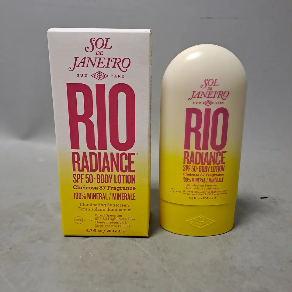 BOXED SOL DE JANEIRO RIO RADIANCE SPF-50 BODY LOTION 200ML