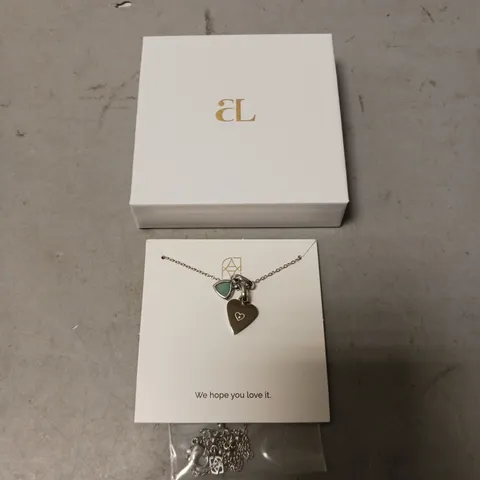 BOXED ABBOTTLYON HEART PENANT & STONE NECKLACE
