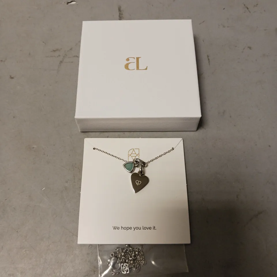 BOXED ABBOTTLYON HEART PENANT & STONE NECKLACE 