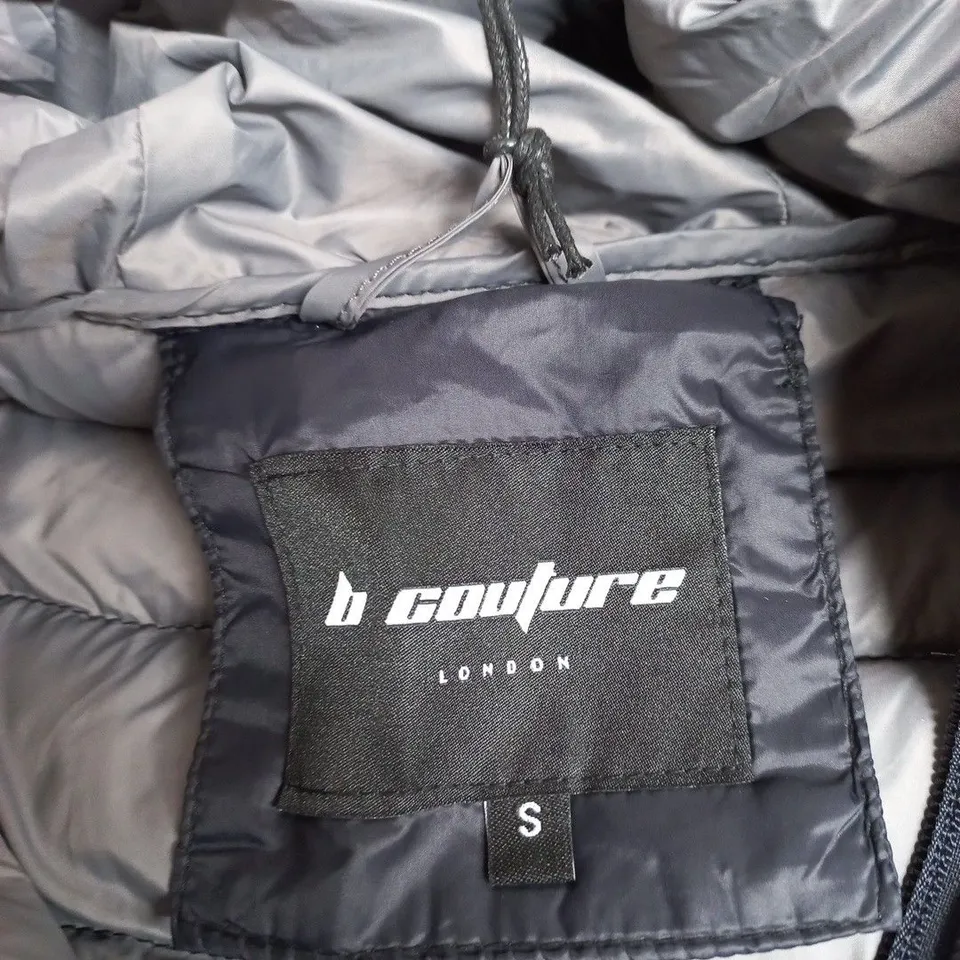 B COUTURE LONDON BLACK PUFFER JACKET - SIZE S