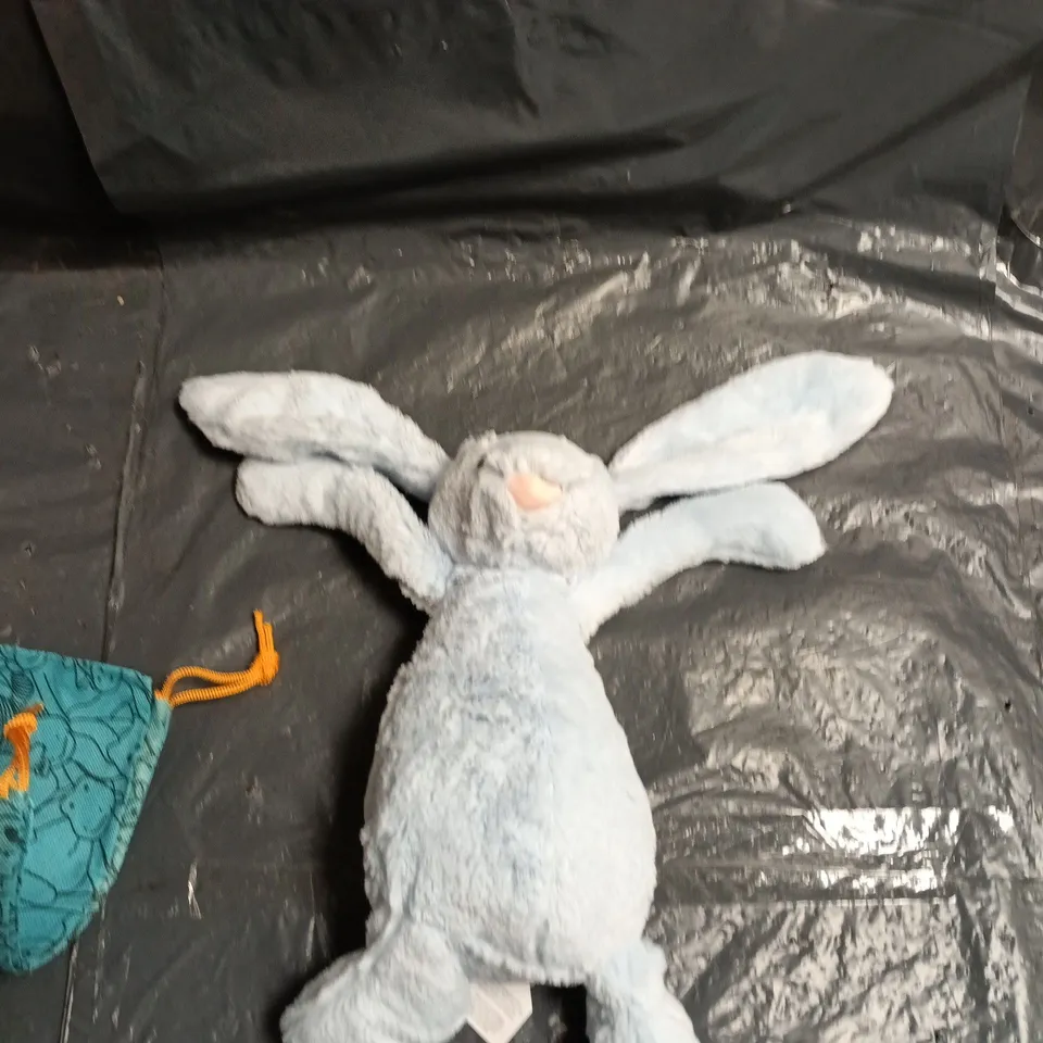 JELLYCAT LONDON SOFT BUNNY PLUSH TOY (PALE GREY/BLUE)
