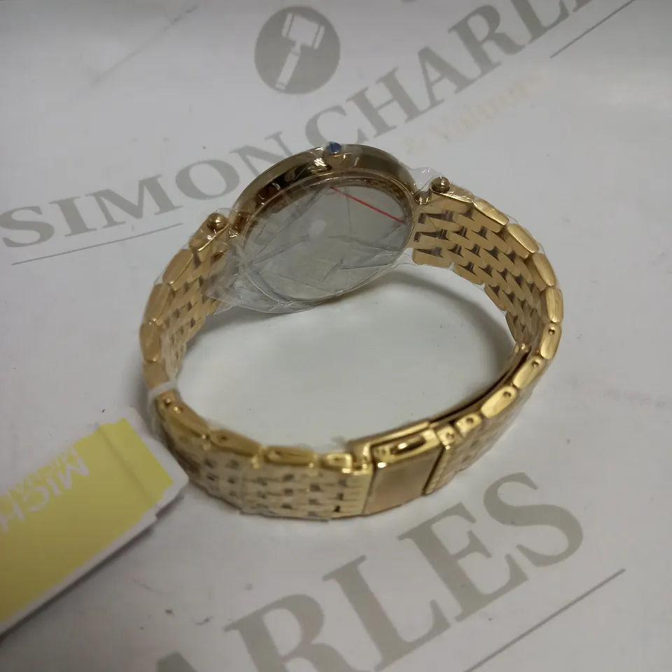 MICHAEL KORS STAINLESS STEEL GOLD EFFECT CHAIN LINK WATCH 