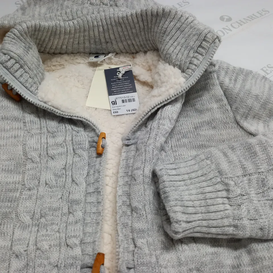 SOULCAL TOG KNIT ZIP THROUGH JACKET IN GREY - 14