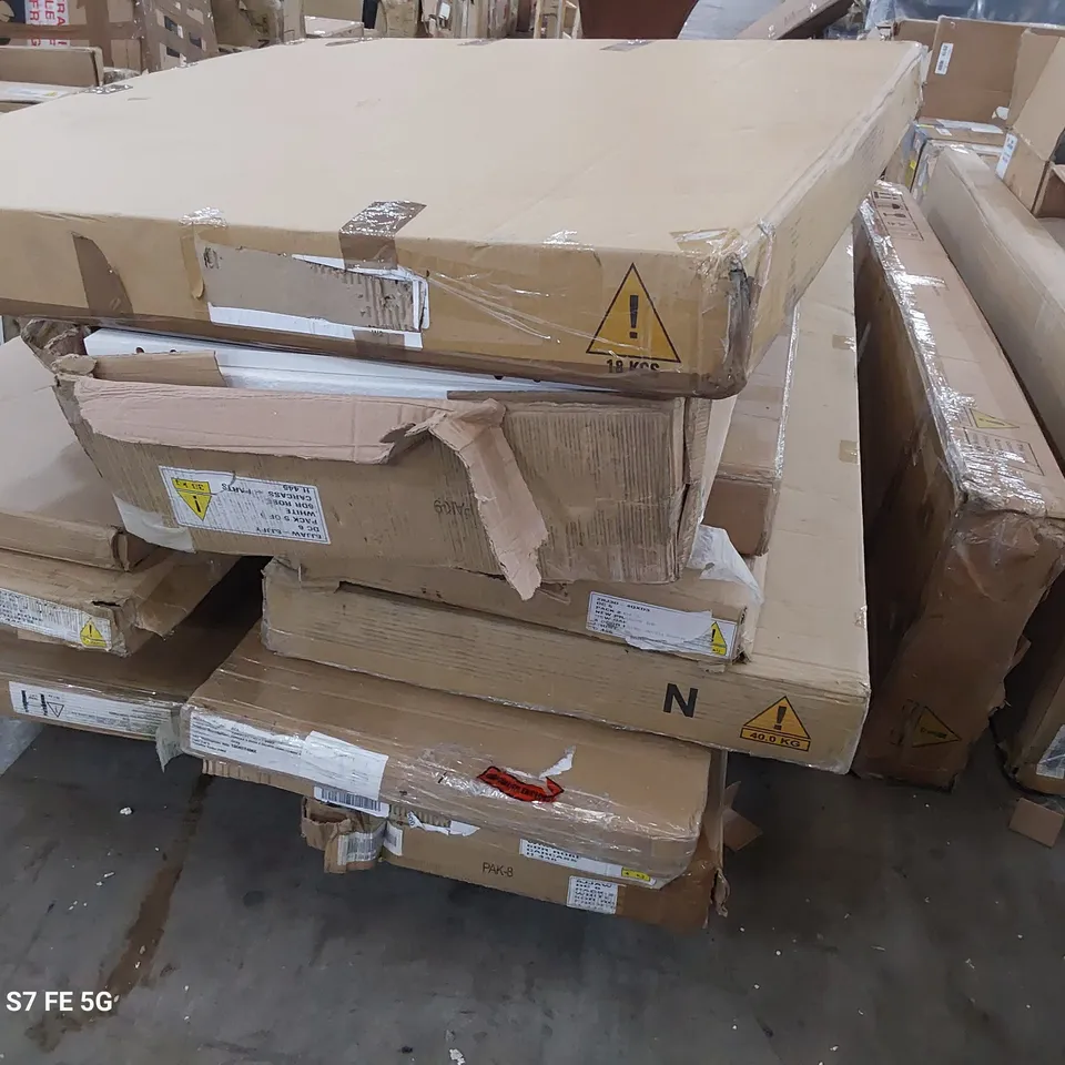 PALLET OF ASSORTED BOXED FURNITURE PARTS 