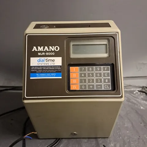 UNBOXED AMANO MJR-8000 CALCULATING TIME CLOCK