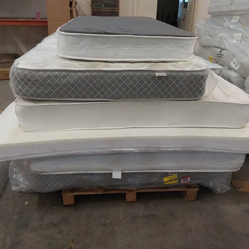 PALLET OF 8 UNBAGGED MATTRESSES - ASSORTED SIZES, BRANDS, CONDITIONS 