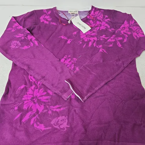 MUDFLOWER CREW NECK JUMPER, PURPLE - SIZE 10