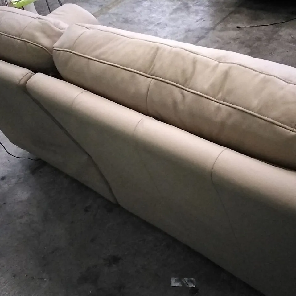 QUALITY BRITISH DESIGNED & MANUFACTURED G PLAN SEATTLE 3 SEATER POWER RECLINER SOFA CAMBRIDGE PUTTY LEATHER