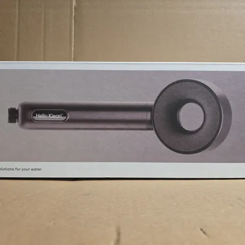 BOXED HELLO KLEAN SHOWER HEAD CASING AND CARTRIDGES