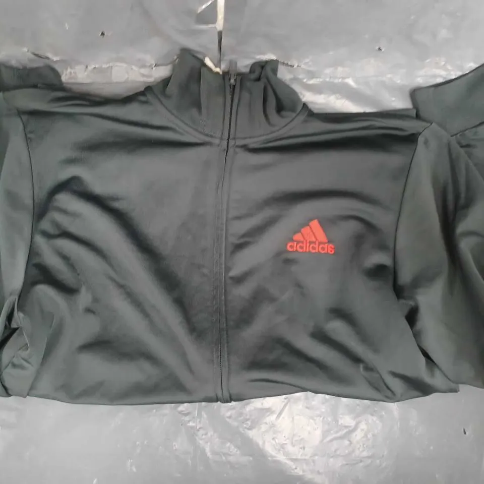 ADIDAS LONG SLEEVE TRACKSUIT TOP IN DARK GREEN SIZE 38/40