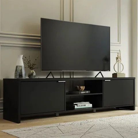 BOXED MELHEM TV STAND - BLACK (1 BOX)