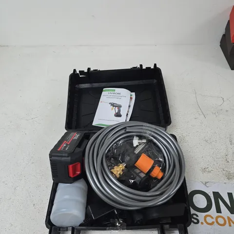 LIVMORE PORTABLE ELECTRIC CAR WASHING MACHINE β HANDHELD WASHER WITH LITHIUM BATTERY (IN CASE)