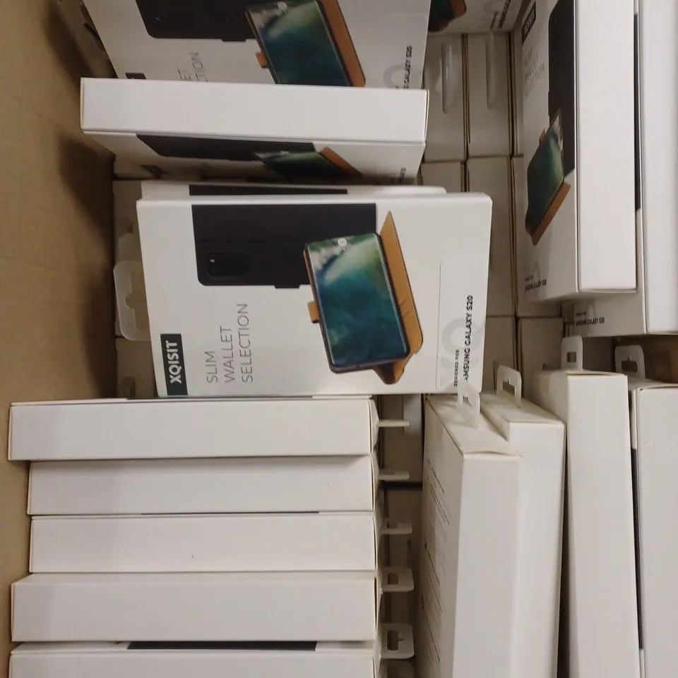 APPROXIMATELY 50 BRAND NEW BOXED XQISIT SLIM WALLET SELECTION PROTECTIVE CASES FOR SAMSUNG GALAXY S20 