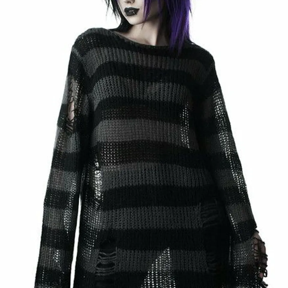 BRAND NEW KILLSTAR ASH DISTRESS SWEATER - SIZE XS