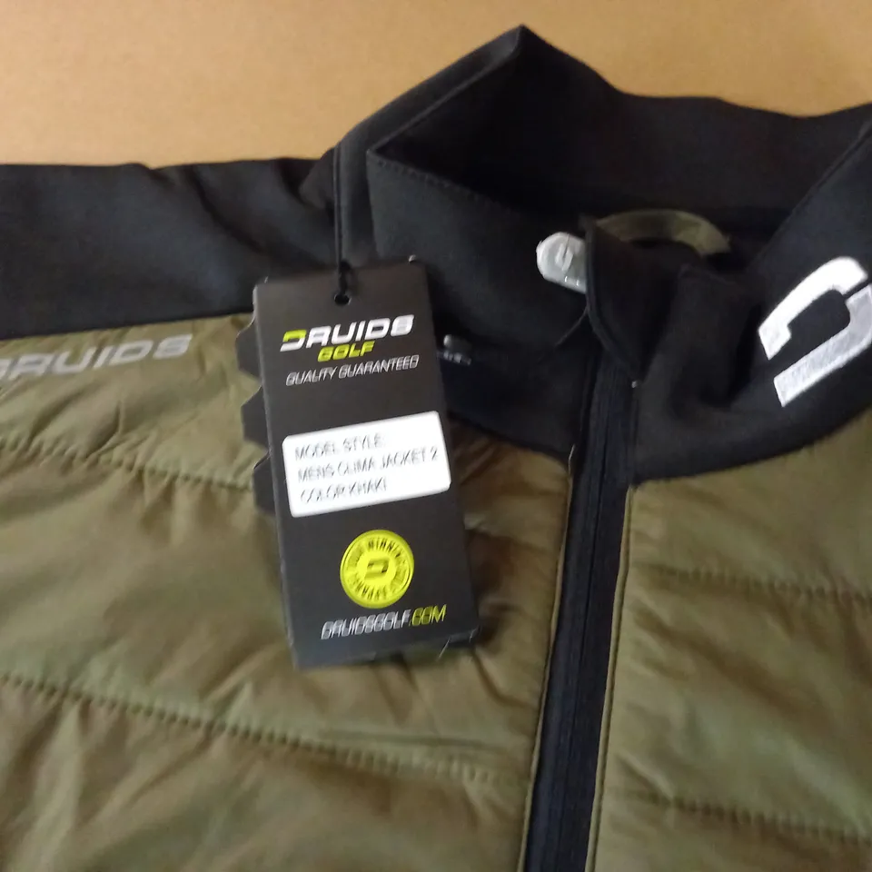DRUIDS GOLF CLIMA JACKET 2 IN KHAKI - LARGE