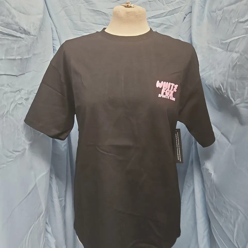 WHITE FOX CLUB 14 ALLIE OVERSIZED TEE – BLACK