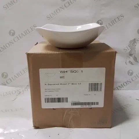 BOXED CHURCHILL SQUARE BOWLS APPROXIMATELY 7