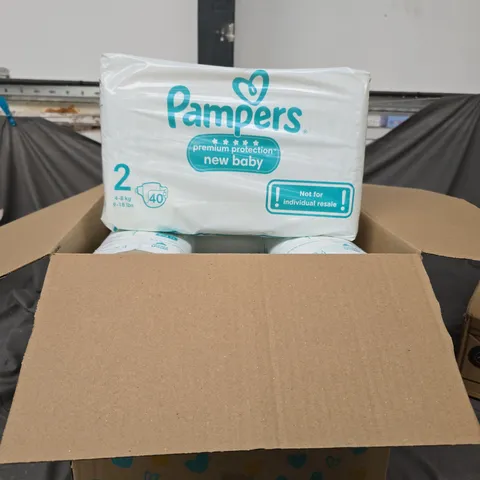 PACK OF 6 PAMPERS NEW BABY NAPPIES SIZE 2 