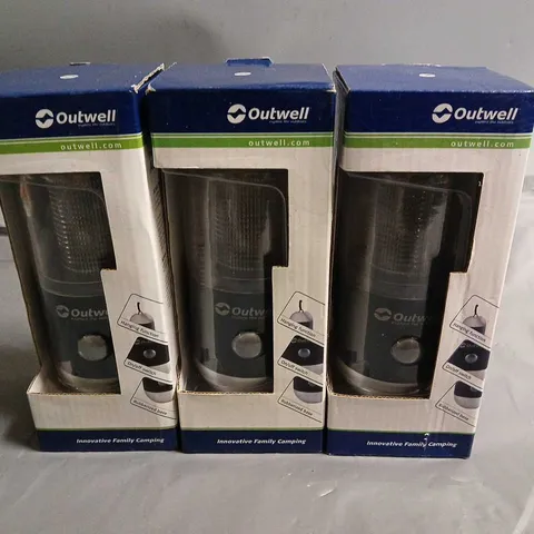 LOT OF 3 OUTWELL DELUXE LANTERN ACRUX LED 