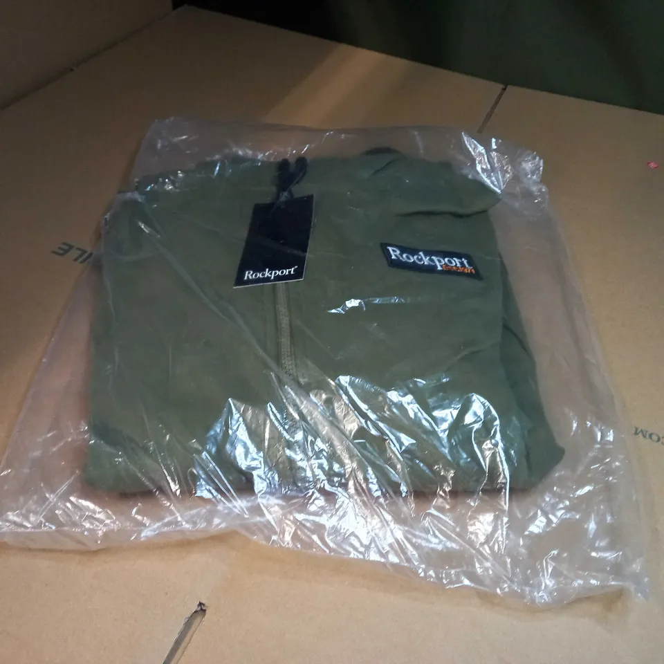 PACKAGED ROCK PORT KHAKI ZIPPED THROUGH HOODIE - MEDIUM