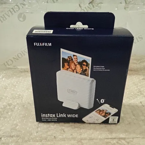 BOXED FUJIFILM INSTAX LINK WIDE SMARTPHONE PRINTER IN WHITE