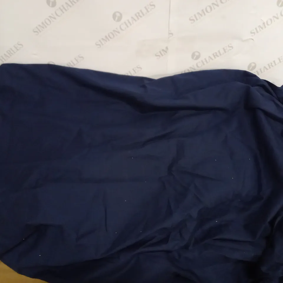 NAVY NON IRON PERCALE DEEP DOUBLE BED TOPPER