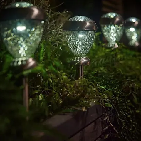 FLOURISH DUAL MODE STAINLESS STEEL SOLAR STAKE LIGHTS