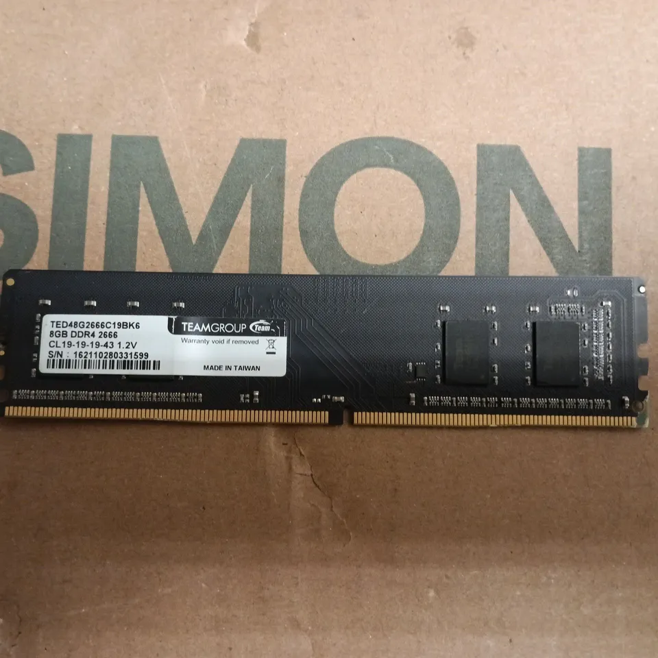 TEAMGROUP 8GB DDR4 2666MHZ DIMM RAM MODULE (CL19) – DESKTOP MEMORY