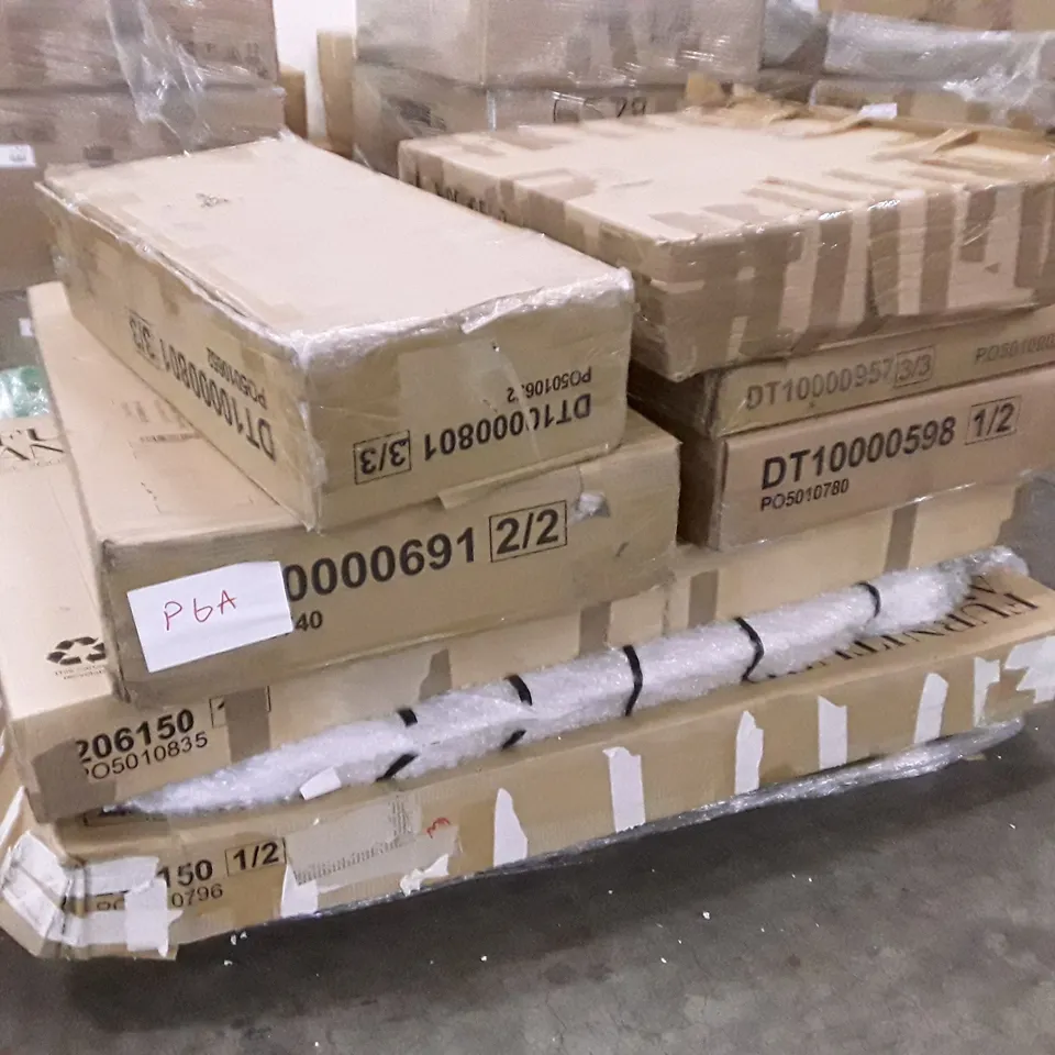 PALLET OF ASSORTED BOXED FURNITURE PARTS