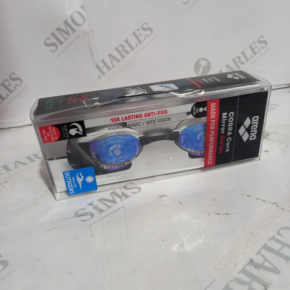 ARENA COBRA CORE SWIPE MIRROR SWIMGLASSES BLUE/WHITE