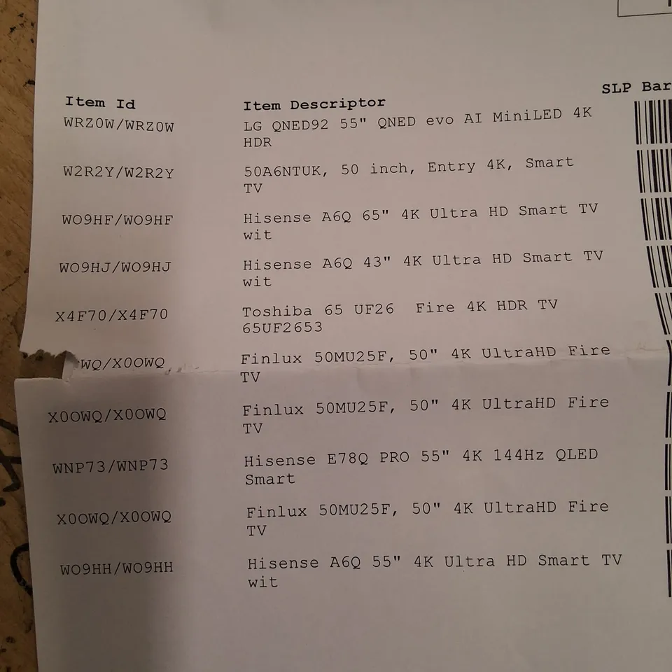 PALLET CONTAINING 10 ASSORTED DAMAGED TVS